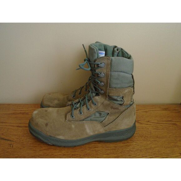 Mens Combat Boots Military Lace  zipUp Suede Closed Toe ASTMF2413 size 11.5 main image 5